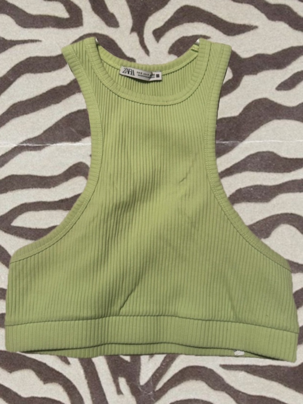 Zara Ribbed Cropped Tank
